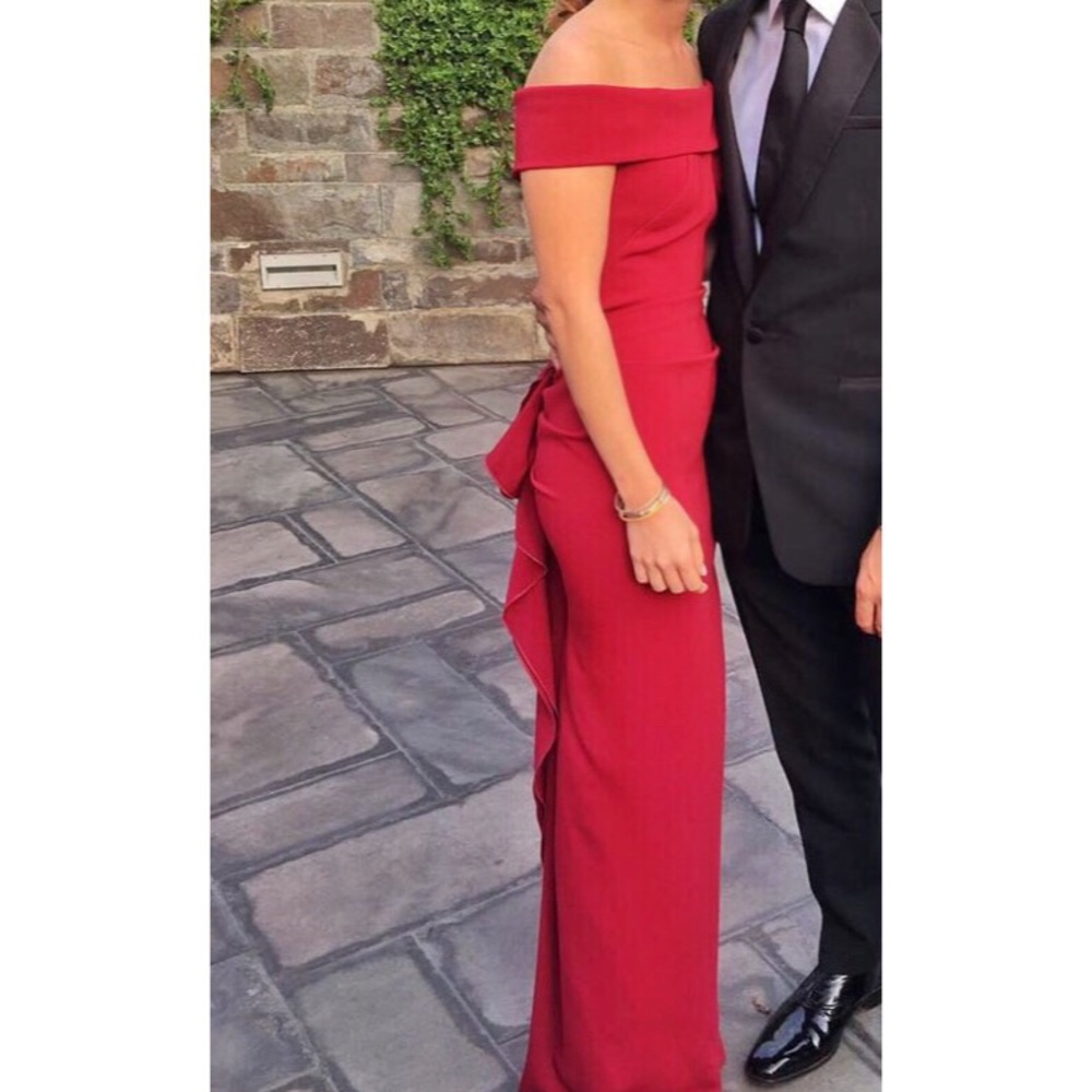 Beautiful Red Ruffled Aida Gown